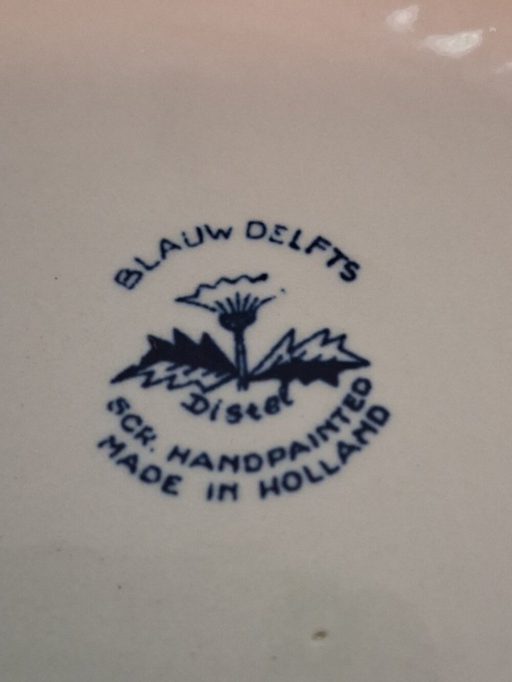 Vintage 1960s Delfts Holland Blue White Hand Painted Windmill Beer Stein Mug - Picture 7 of 7
